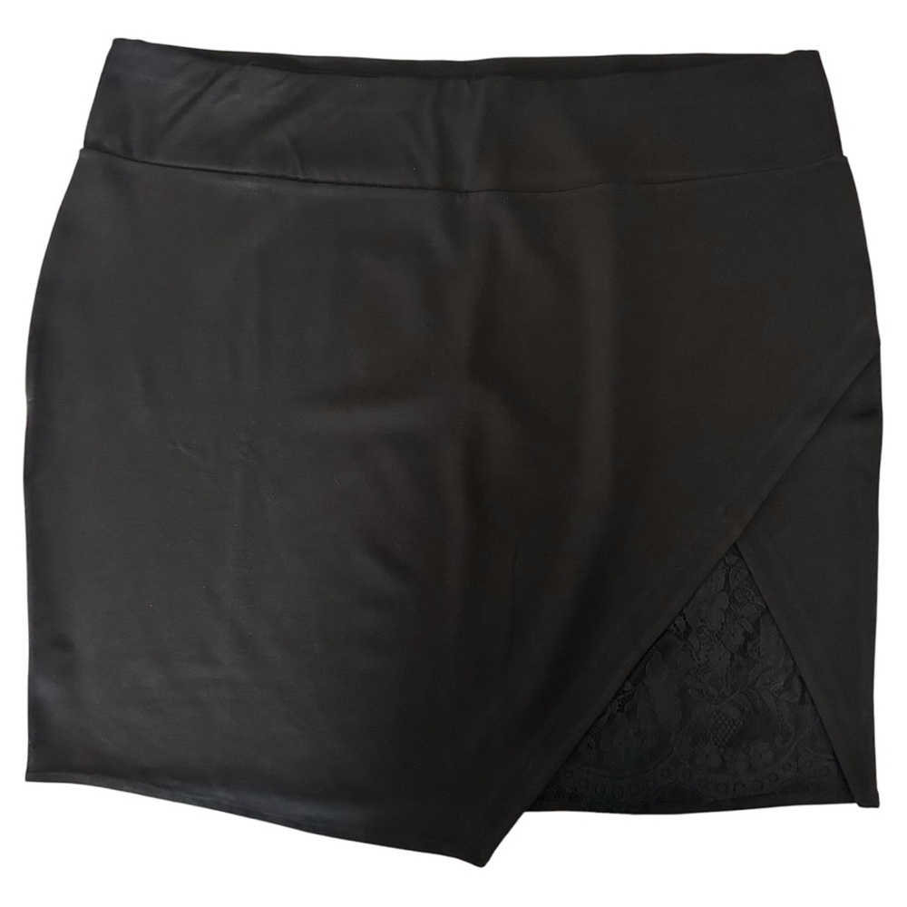 NWT Sloane & Sadie Black Skirt With Lace Detail Plus Size 3X
